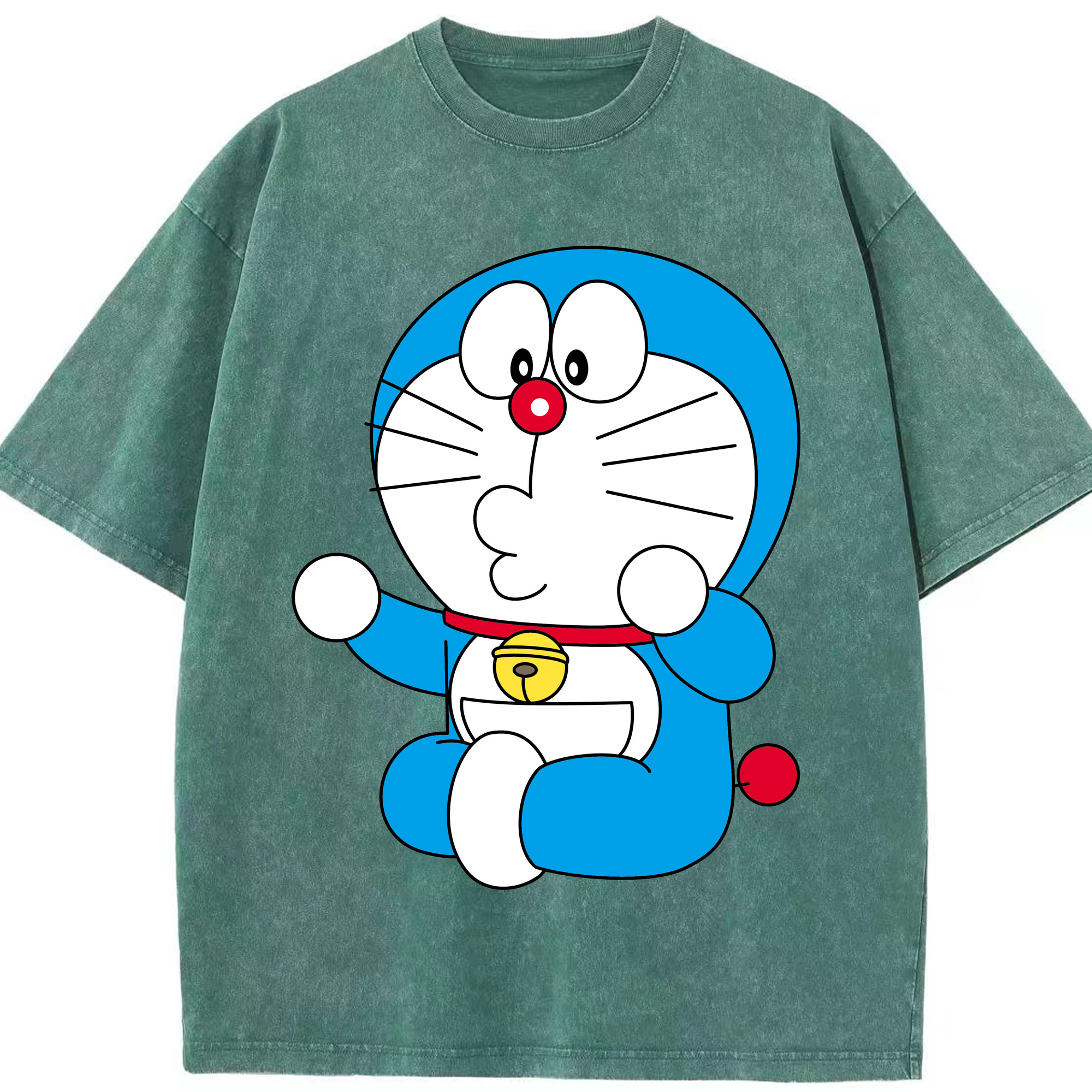 （画像用） ドラえもん Doraemon 綿100% ヴィンテージ風 半袖Tシャツ（フロントプリント）